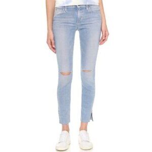 Revolve Joe's Jeans Skinny Jeans Flawless Icon Split hem distressed Light wash